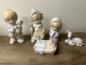 Vintage Home Interiors Homco Children's Christmas Nativity Set of 5 Figures 5602 - Picture 1 of 7