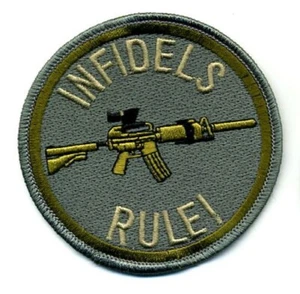 GREEN BERETS US ADVISORS in Syria URBAN WARFARE burdock PATCH: INFIDEL RULES - Picture 1 of 10