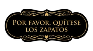 Signs ByLITA Designer Spanish Por favor, quítese los zapatos Sign - Picture 1 of 40