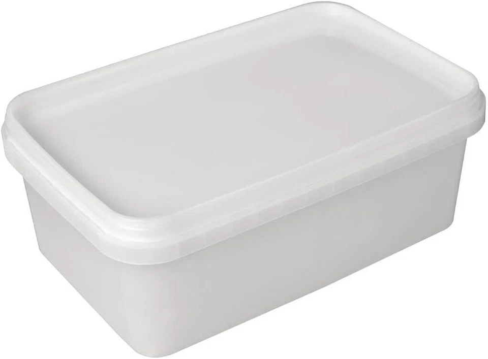 1.2 Litre Ice Cream Tubs and lids (PACK OF 20) 192Hx127Wx73Dmm Next Day Delivery - Image 1 of 1