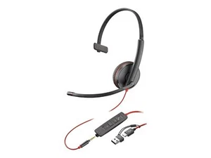 HP Poly Blackwire 3215 Monaural USB-C-Headset + 3,5 mm-Stecker + USB-C/A-Adapter - Bild 1 von 2