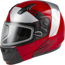 GMAX MD-04S Modular Dual Lens Shield Snow Helmet (Red/Silver/Black, Large)
