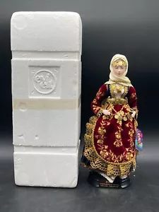 Bambola donna porcellana greca Evelt 14" in abito tradizionale - Foto 1 di 10