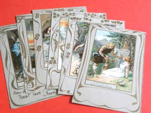 ORIGINAL  SET OF SIX ART NOUVEAU GLAMOUR TUCK WAGNER POSTCARDS - OPERA, No. 690. - Picture 1 of 5