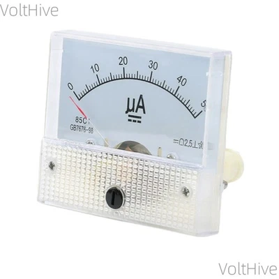 85C1 Type 50uA 100uA 200uA 300uA 500uA Direct Current Pointer-type Ammeter Head - Image 1 of 4