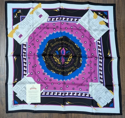 Junior Womans League Montclair‑Newark 75 Anniversary Silk Scarf Deirdre Griffin - Image 1 of 4