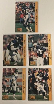 1993 Classic Pro Line Live - 5 Vikings Cards Cris Carter and More FREE S&H! - Image 1 of 4