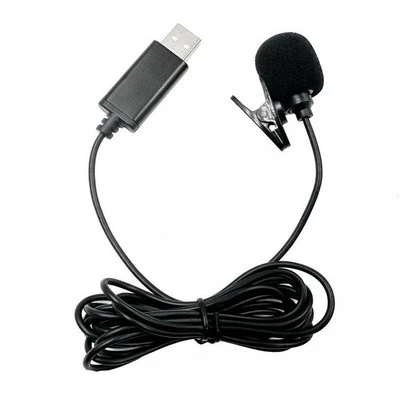 USB-Lavalier-Ansteckmikrofon, Omnidirektional, Kabelgebunden, Ansteckmikrof9666 - Bild 1 von 4