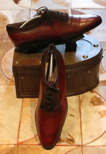 Berluti Oxblood Leather with Suede Saddle Oxfords - UK 10 - Bild 1 von 8