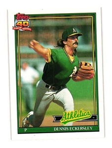 1991 Topps #250 Dennis Eckersley Oakland Athletics - Bild 1 von 2