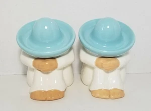 Vintage schlafender Pedro Siesta mexikanische Figuren Sombrero glasierte Keramik Fiesta - Bild 1 von 7