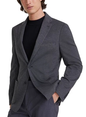 Abrigo deportivo Calvin Klein para hombre ajustado tejido jaspeado 40 regular gris - nuevo con etiquetas $295 Foto 1 de 4