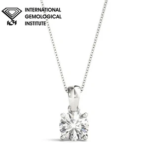 IGI-zertifizierter 2,00 kt D/VS im Labor gezüchteter runder Diamant Solitär Anhänger in Platin - Bild 1 von 23