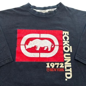 Vintage y2k Ecko Unltd. Camicia classica con logo taglia XL hip hop skater grunge gotica - Foto 1 di 8