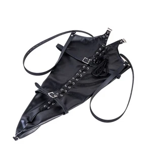 Mujeres Arnés de Pecho Brazo Espalda Carpeta Bolso Manga Bondage Ropa Guantes para Hombres - Imagen 1 de 11