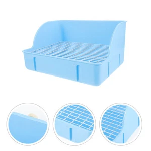 Lettiera per conigli in plastica da interno box WC quadrato per animali domestici vasino allenatore padella - Foto 1 di 12