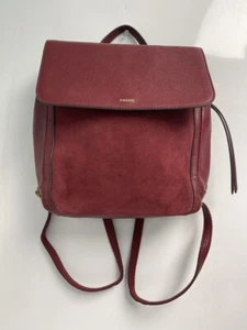 Fossil Red Velvet Claire Backpack - Picture 1 of 9