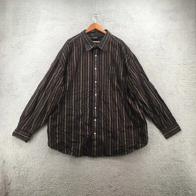 Sean John Button Up Long Sleeve Shirt Top Mens Big 5X Multicolor Cotton Striped - Image 1 of 4