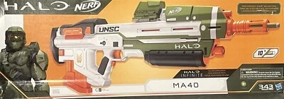 2020 Hasbro NERF Halo MA40 Motorized Dart Blaster New in Box - Image 1 of 4