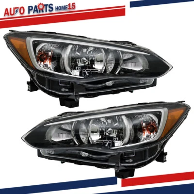 For 2017-2022 Subaru Impreza Halogen Headlights Left & Right Side Black Housing - Image 1 of 4