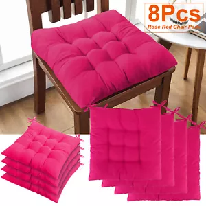 Set of 8 Chair Seat Pads Sofa Couch Pad Outdoor Garden Patio Seat Cushion Pillow - Picture 1 of 10