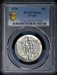 OREGON 1926 50C Silver Commemorative PCGS MS66 - Picture 1 of 2