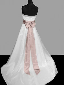 Elegante Vestido de Fiesta Boda Cinta FAJA Cinta SATÉN 5""x180"" Cinturón Arco Dama de honor XL - Imagen 1 de 35