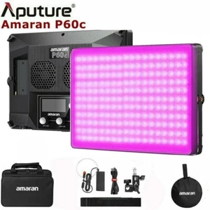 Aputure Amaran P60C RGBWW Video Panel Light 60W 2500K-7500K Continuous Light AU - Picture 1 of 10