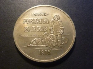 Scarce 1975 Inuvik NorthWest Territories - Lions Club Trade Dollar NT-7 - Foto 1 di 2