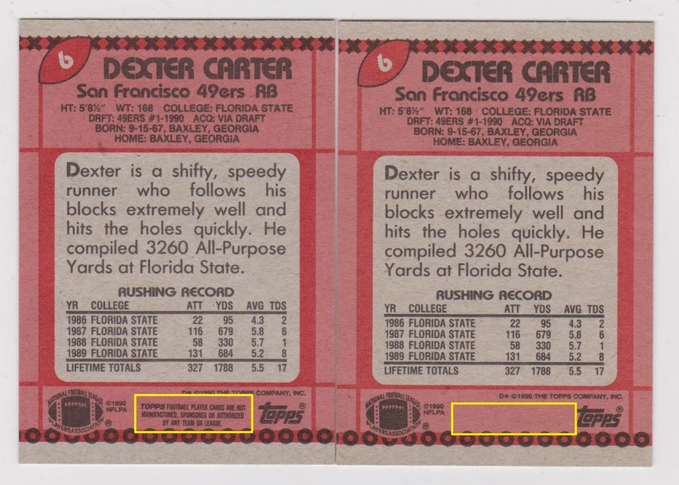 1990 Topps Football Complete Your Set!! (With/Without Disclaimer on Back) - Image 1 of 1