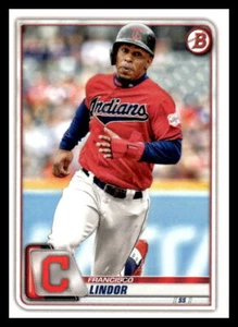 2020 Bowman Francisco Lindor #4 Cleveland Indians Baseball Card - Picture 1 of 2