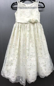 Cinderella Kleid 12 Elfenbein Pastell Spitze Applikation Tüll Blumenmädchen Party Festzug - Bild 1 von 10