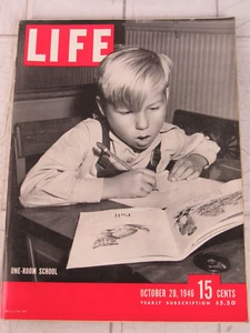 Life Magazine October 28, 1946 One-Room School - Picture 1 of 7