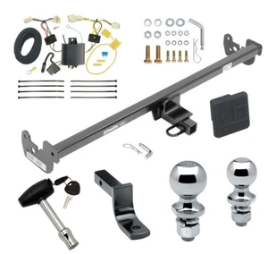 Trailer Tow Hitch For 15-22 Toyota Yaris Deluxe Wiring 2" & 1-7/8" Ball + Lock - Foto 1 di 12