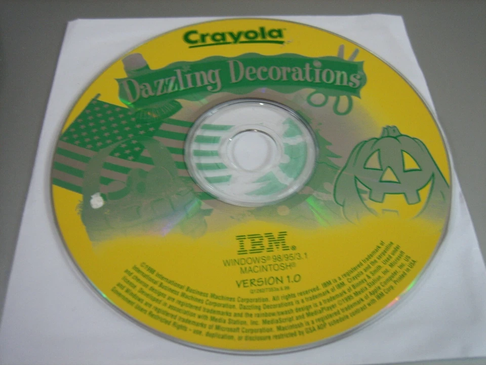 Crayola Dazzling Decorations - Version 1.0 (PC & MAC, 1998) - Disc Only!! - Image 1 of 1