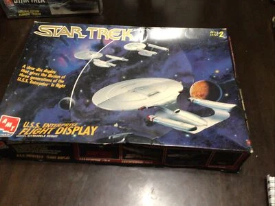 AMT Star Trek USS Enterprise Flight Display Model Kit #8787 Sealed Contents - Image 1 of 4