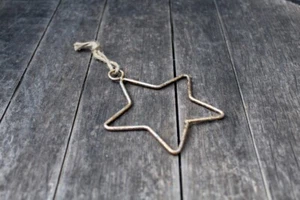 Stern golden H10cm Hängedeko Christbaumschmuck Nostalgie Weihnachten rustikal - Bild 1 von 3