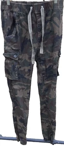 Pantalones cargo Galaxy By Harvic camuflados para hombre talla S cintura elástica elástica - Imagen 1 de 13