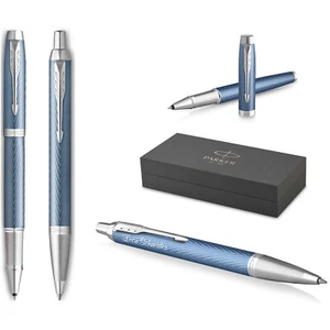 Parker En Premium Set de Escritura Rodillo Tinta + Bolígrafo Azul Gris Cc - Imagen 1 de 10