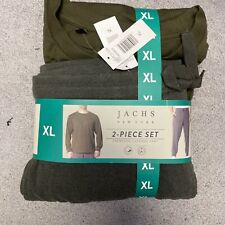 Jachs New York Men's 2-Piece Set Crew Neck Lounge Pant - XL - Green/ Charcoal