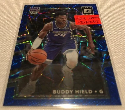 2017-18 Donruss Optic Basketball Buddy Hield Sacramento Kings Blue Prizm #128 - Image 1 of 3