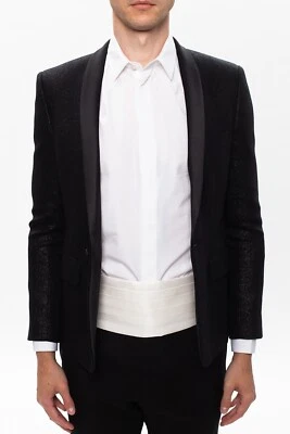 NWT $350 GUCCI Men's White Silk Faille Classic TUXEDO BELT CUMMERBUND Size L/XL - Image 1 of 4