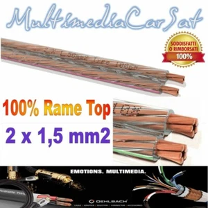 Cavo Altoparlanti Oehlbach 1006 2 x 1,5 mm Trasparente 100% Rame OFC * - Foto 1 di 3