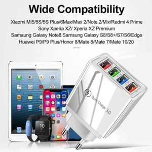 Schnell Ladegerät 4 USB Port Netzteil Adapter Für Handy Tablet 5V 3A NEUE~ - Zdjęcie 1 z 7
