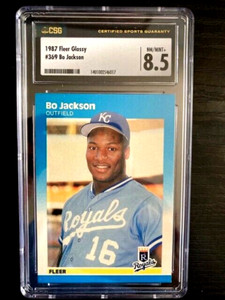 1987 FLEER GLOSSY BO JACKSON CSG GRADED 8.5