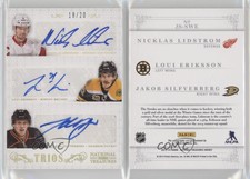 2013 National Treasures Trios Gold /20 Nicklas Lidstrom Loui Eriksson Auto HOF