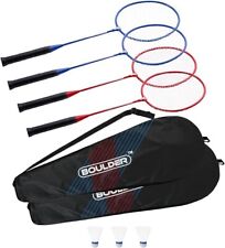Boulder Badminton Rackets Set of 4 Red/Blue 4 Player