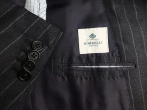 Luigi Borrelli Blazer 50R/40R Excellent Condition Suit Jacket Italy Napoli Gray - Picture 1 of 7