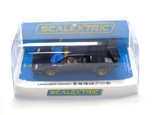 Scalextric Slot Car 1:32 Lamborghini Countach Blue & Gold C4411 New Boxed - Picture 1 of 12
