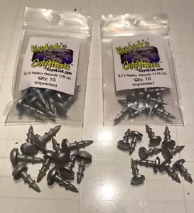 10 PK Neko Rig Weights, Nose, Nail Weight *Exclusive Button Head Design! - Picture 1 of 8